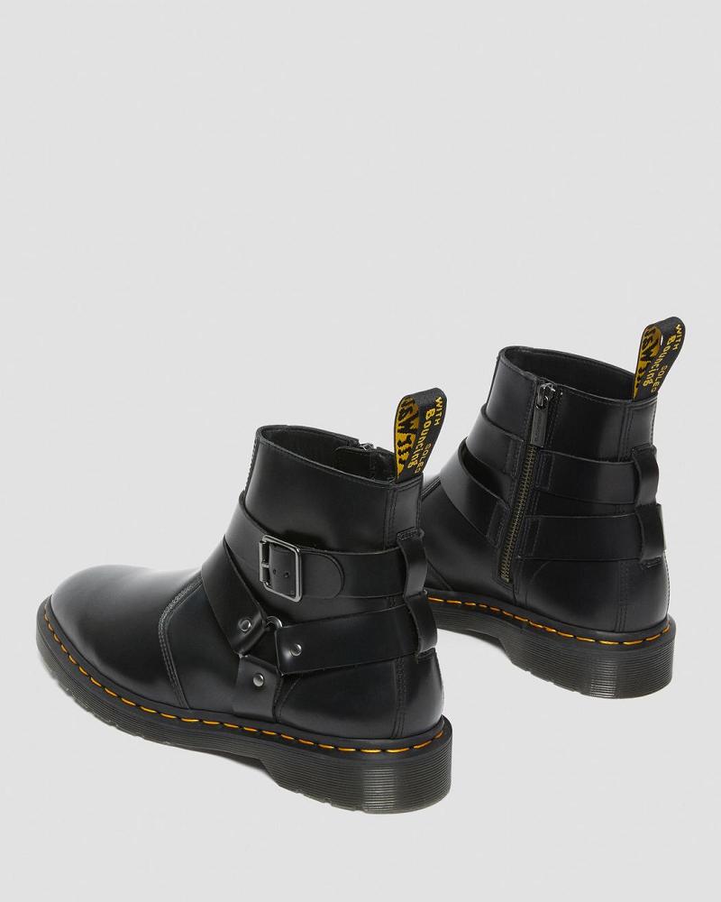 Dr Martens Jaimes Læder Harness Ankelstøvler Herre Sort | DK 444AHK